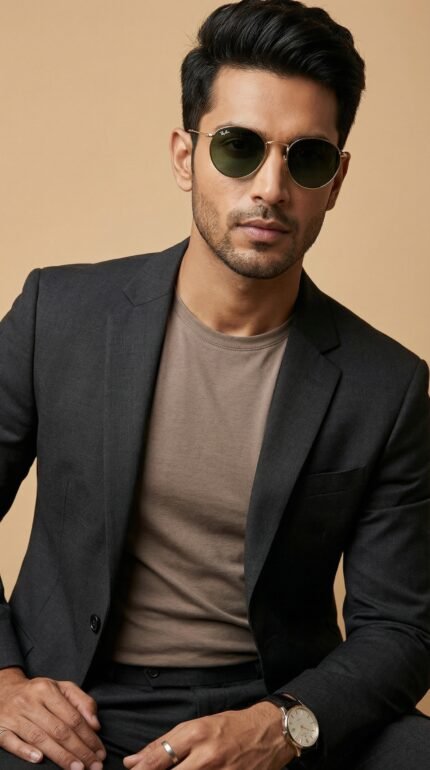 Kabir Singh Style Retro Round Metal Sunglasses- UV400 Protection | Unisex |